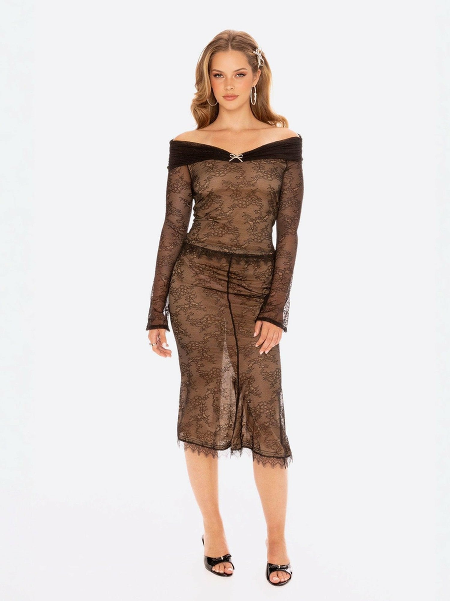 Evelina Top: Black Lace Top for Date Night | Nana Jacqueline
