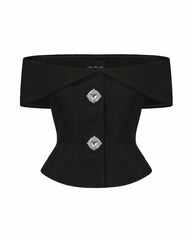 Blakely Top: Black Top for Date Night | Nana Jacqueline