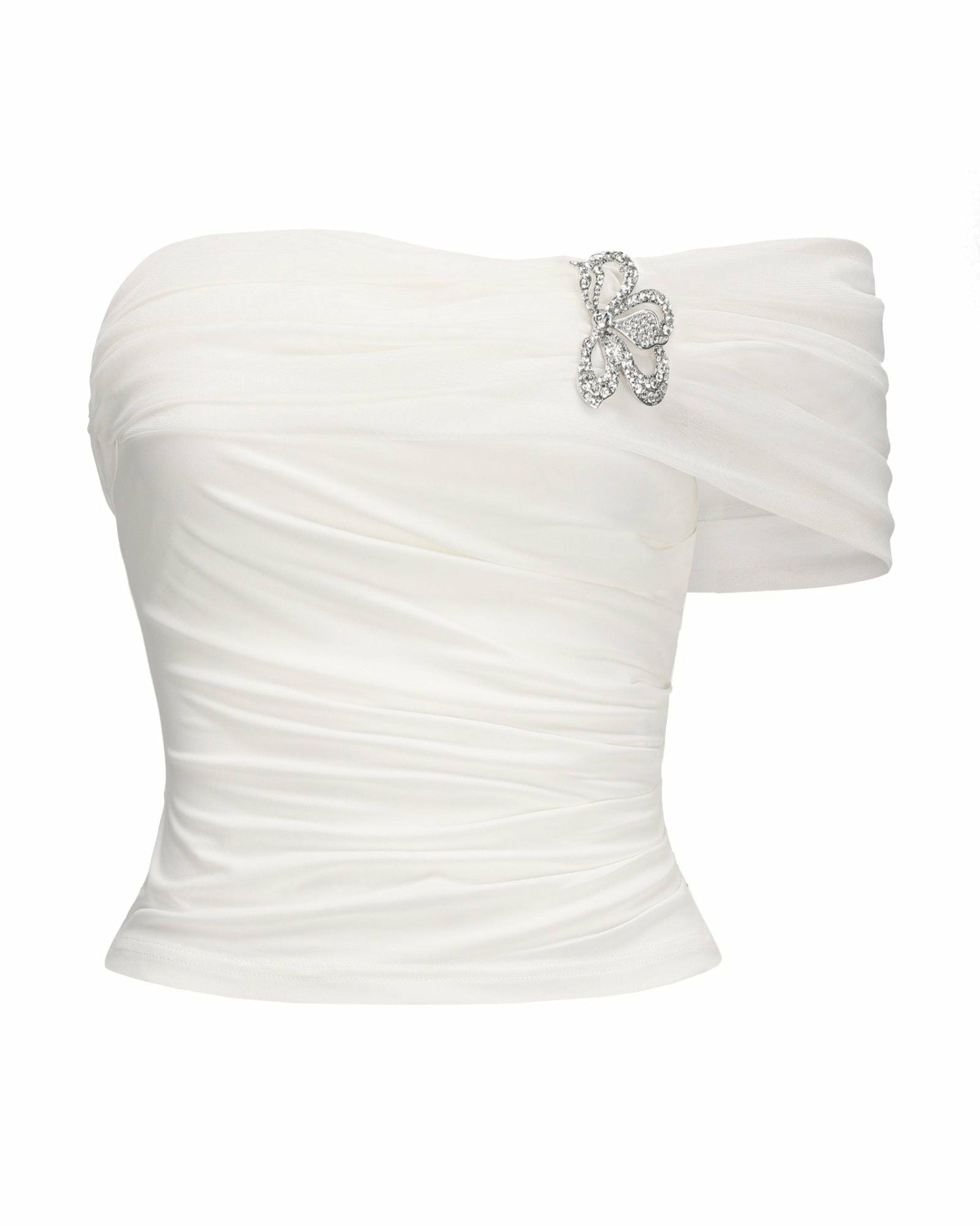 Marlene Top: White Mini Dress for Bridal Shower | Nana Jacqueline