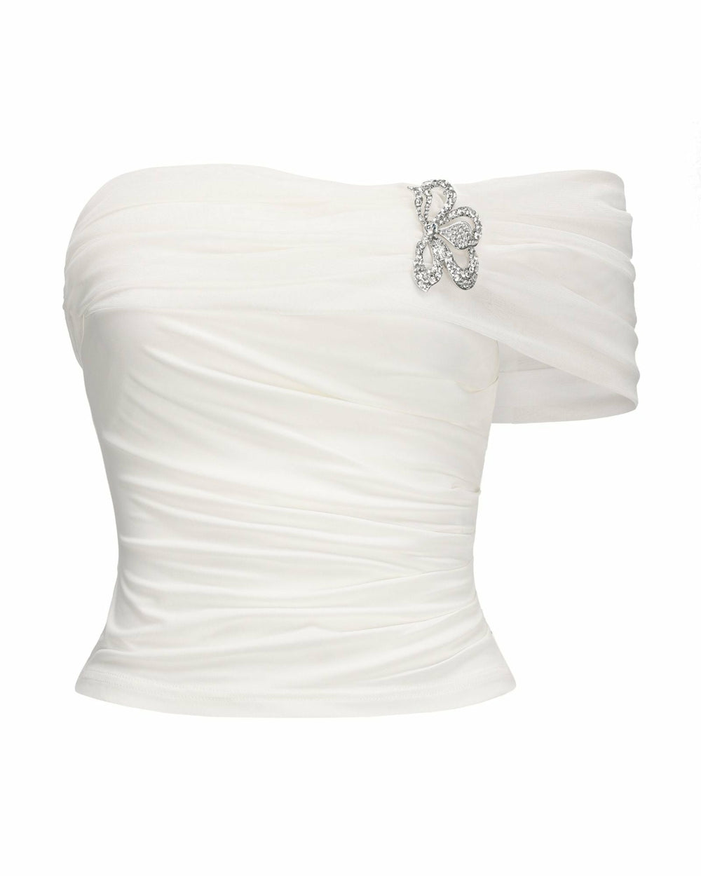 Marlene Top: White Mini Dress for Bridal Shower | Nana Jacqueline