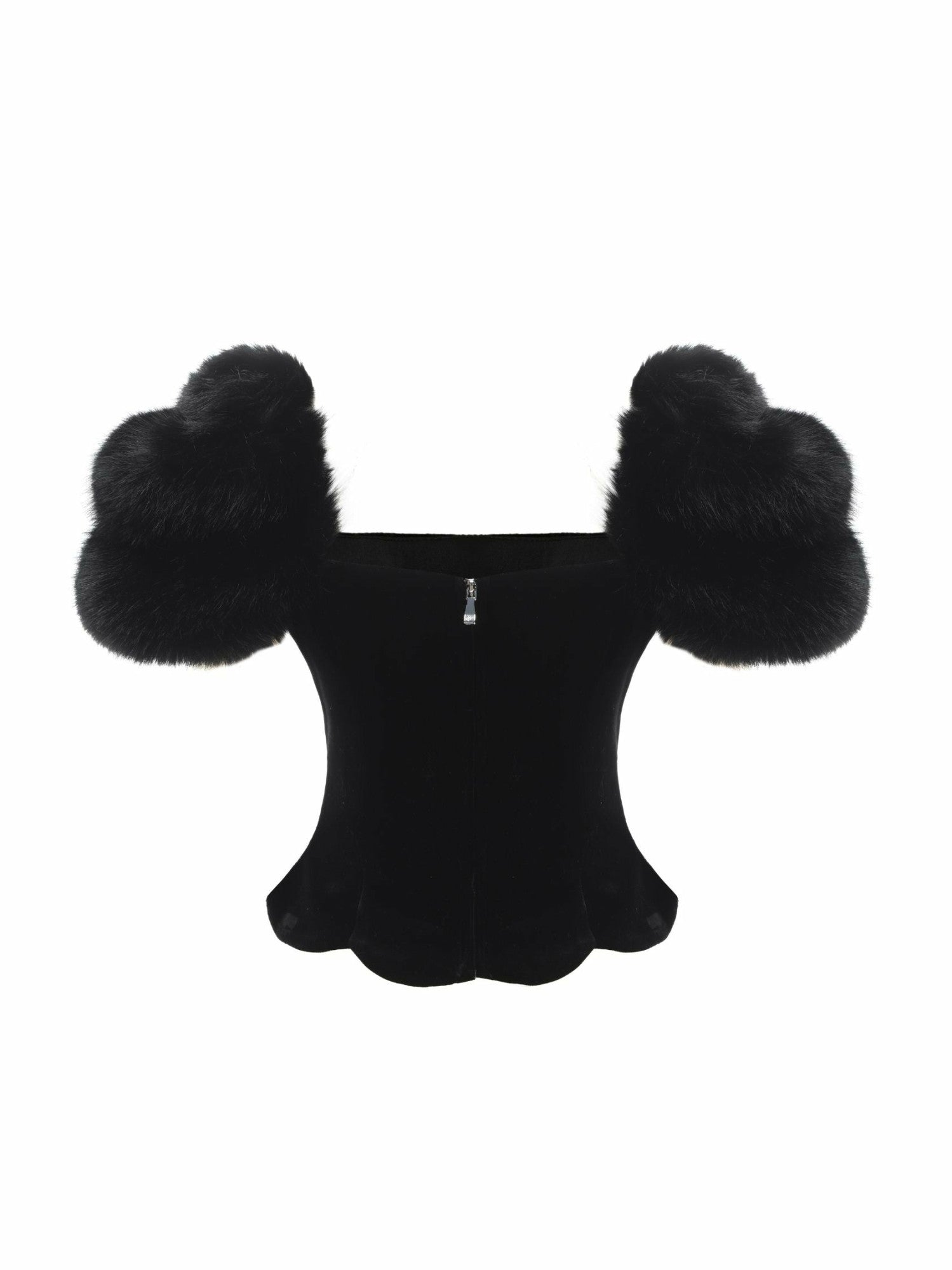 Alicia Velvet Top: Black Velvet Top for Cocktail Party | Nana Jacqueline