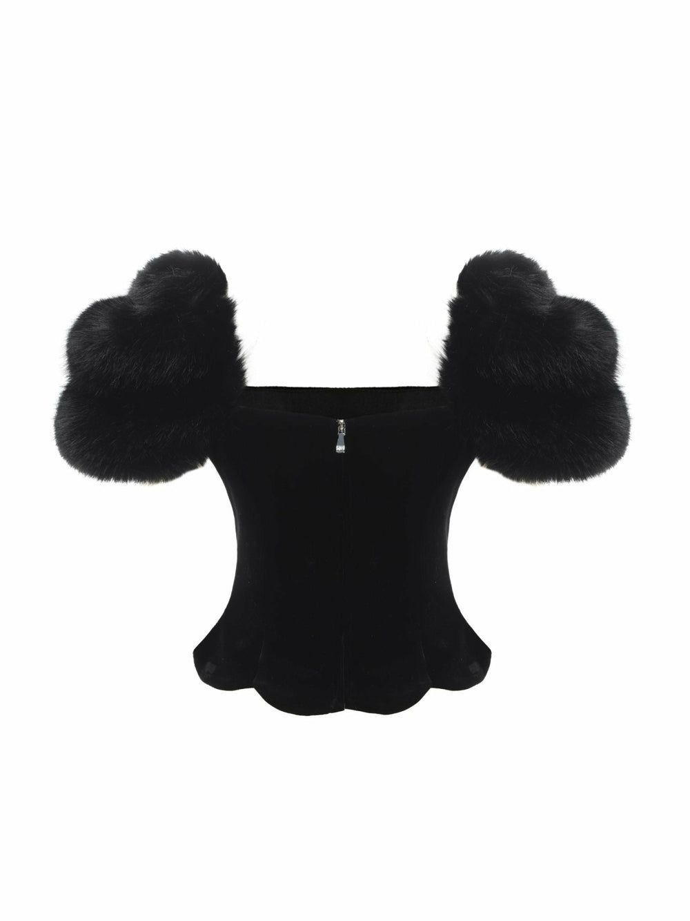 Alicia Velvet Top: Black Velvet Top for Cocktail Party | Nana Jacqueline