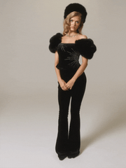 Alicia Velvet Top: Black Velvet Top for Cocktail Party | Nana Jacqueline