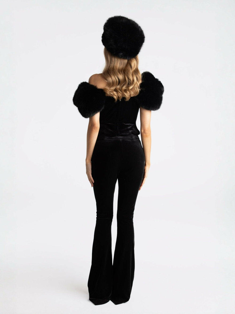 Alicia Velvet Top: Black Velvet Top for Cocktail Party | Nana Jacqueline