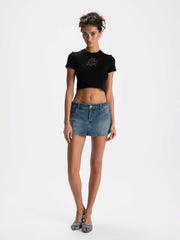 Elle Baby Tee: Black Baby Tee for Casual Luxury Daytime Outfit | Nana Jacqueline