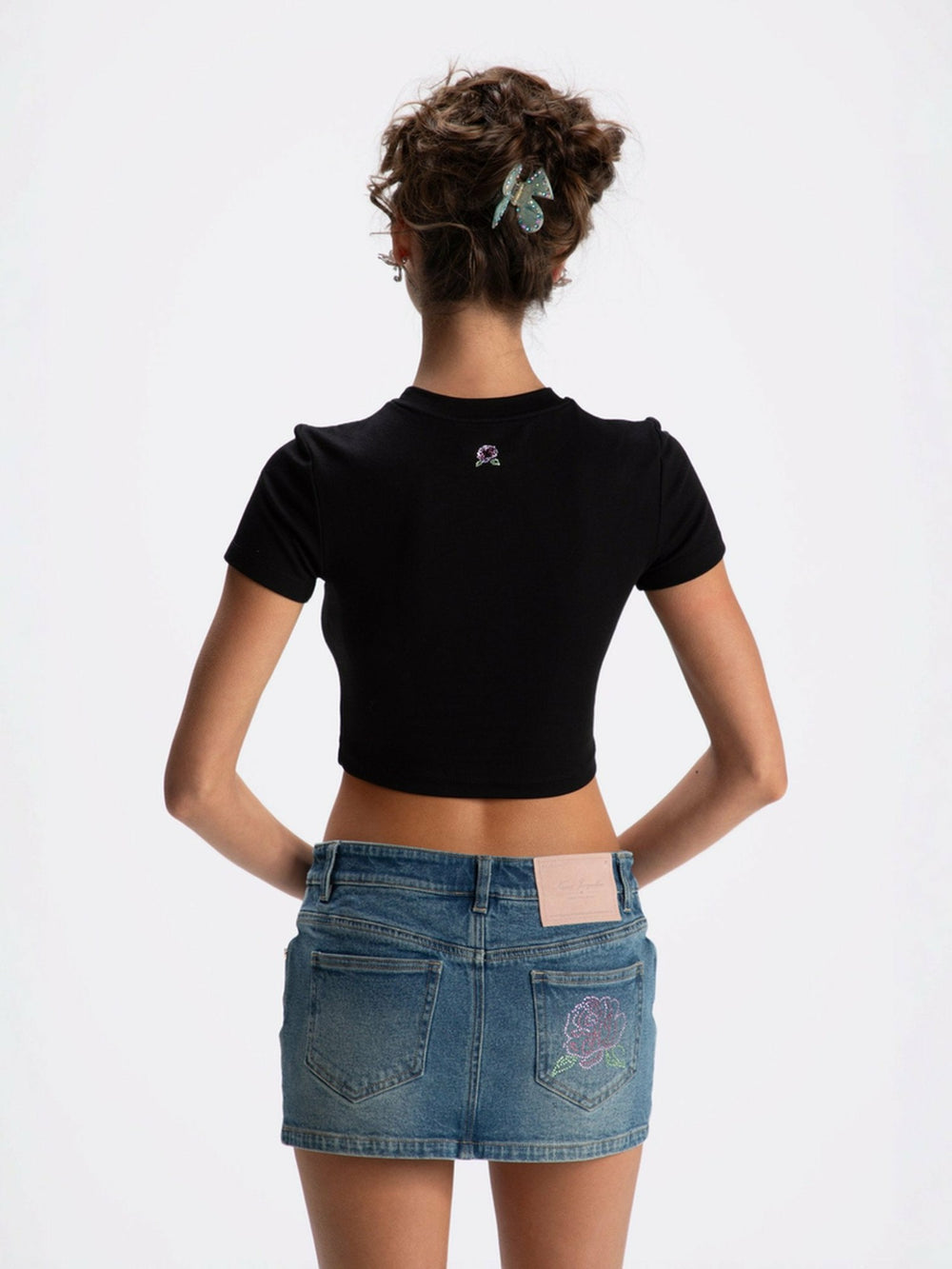 Elle Baby Tee: Black Baby Tee for Casual Luxury Daytime Outfit | Nana Jacqueline