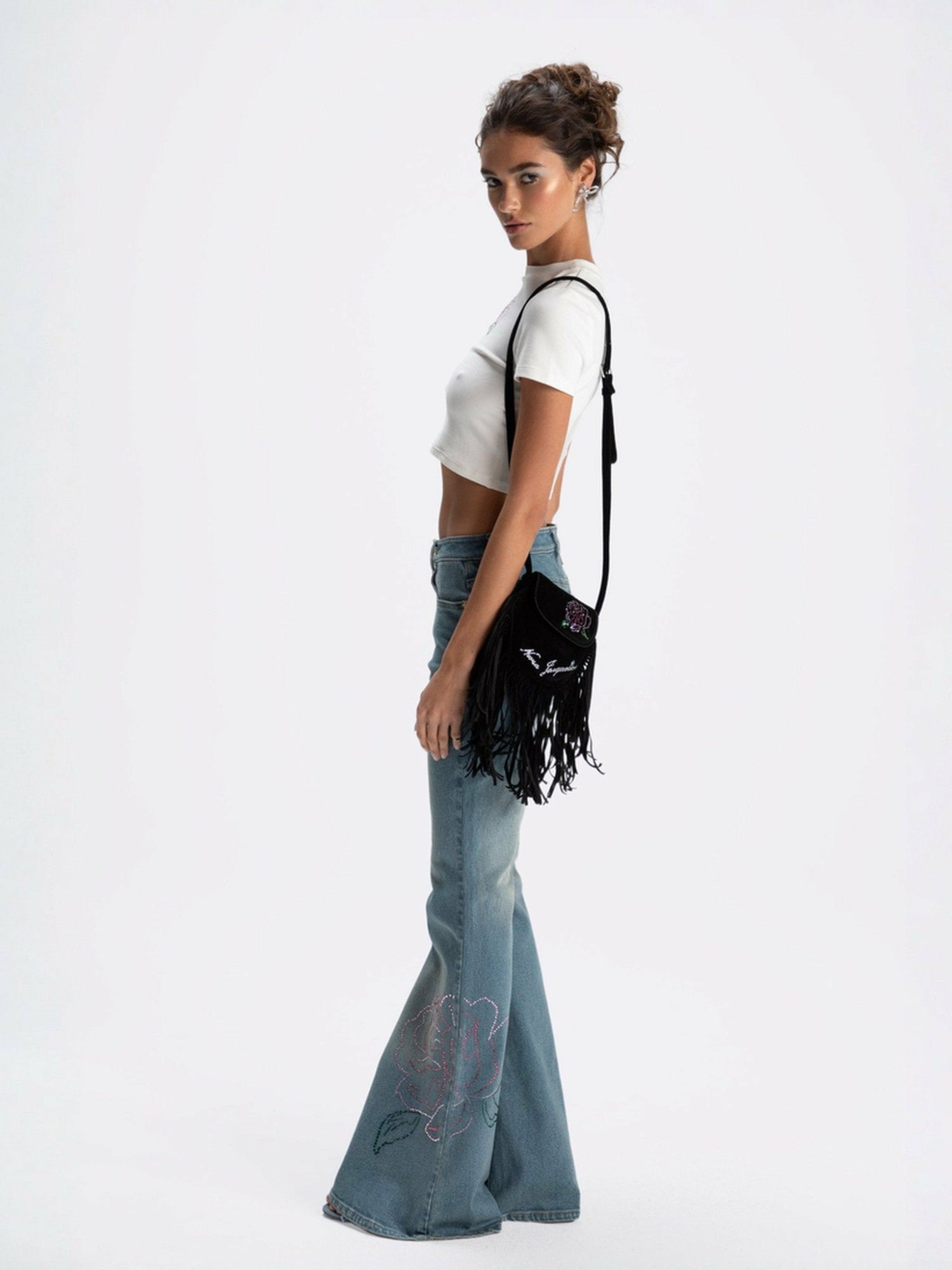 Elle Baby Tee: White Tee for Casual Luxury Daytime Outfit | Nana Jacqueline