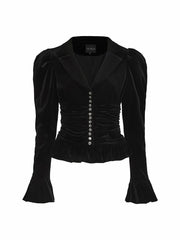 Josie Velvet Top: Black Top for Cocktail Party | Nana Jacqueline