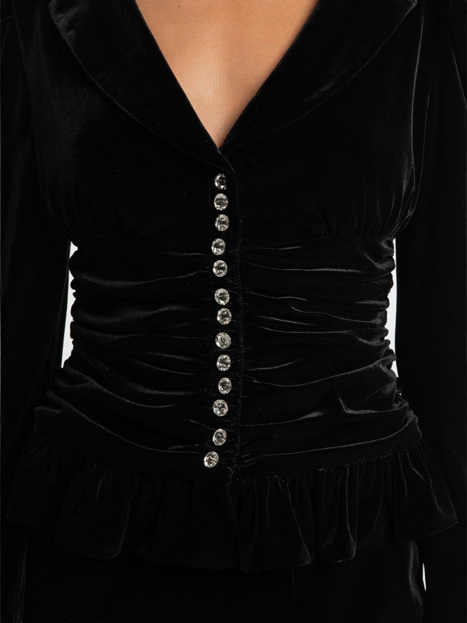 Josie Velvet Top: Black Top for Cocktail Party | Nana Jacqueline