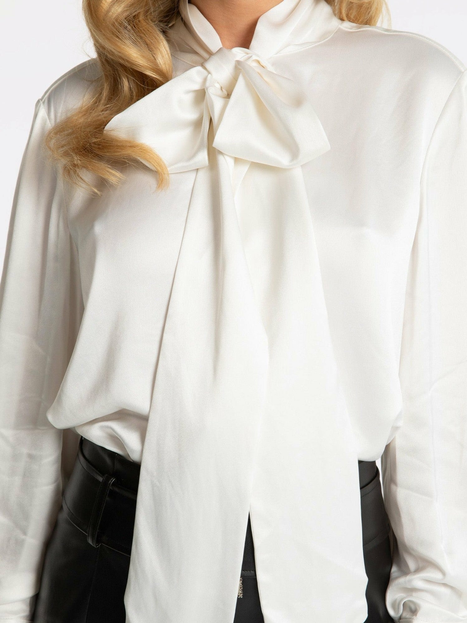 Louisa Top: White Satin Top for Brunch | Nana Jacqueline