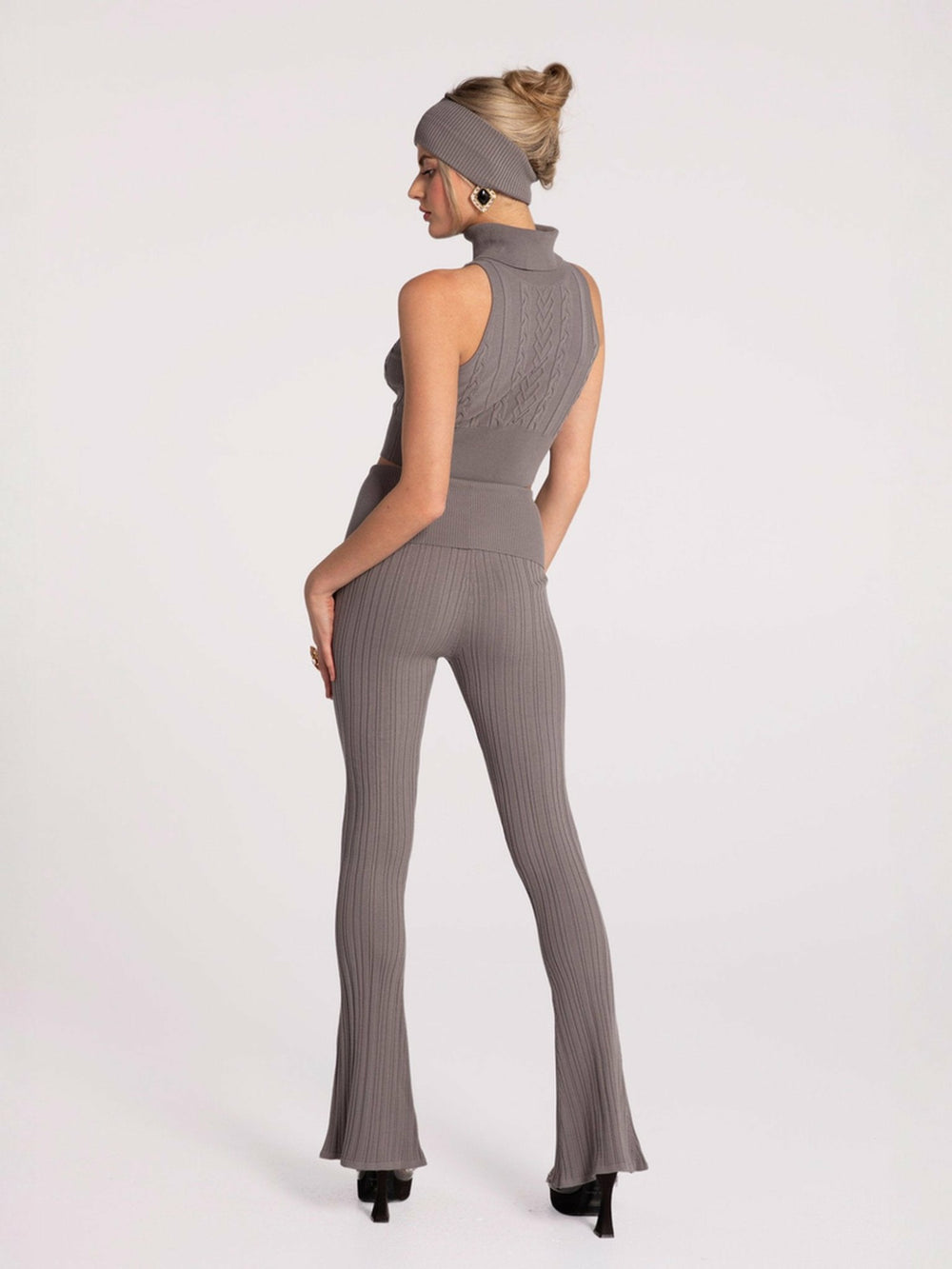 Morgan Top: Grey Knit Top for Brunch | Nana Jacqueline