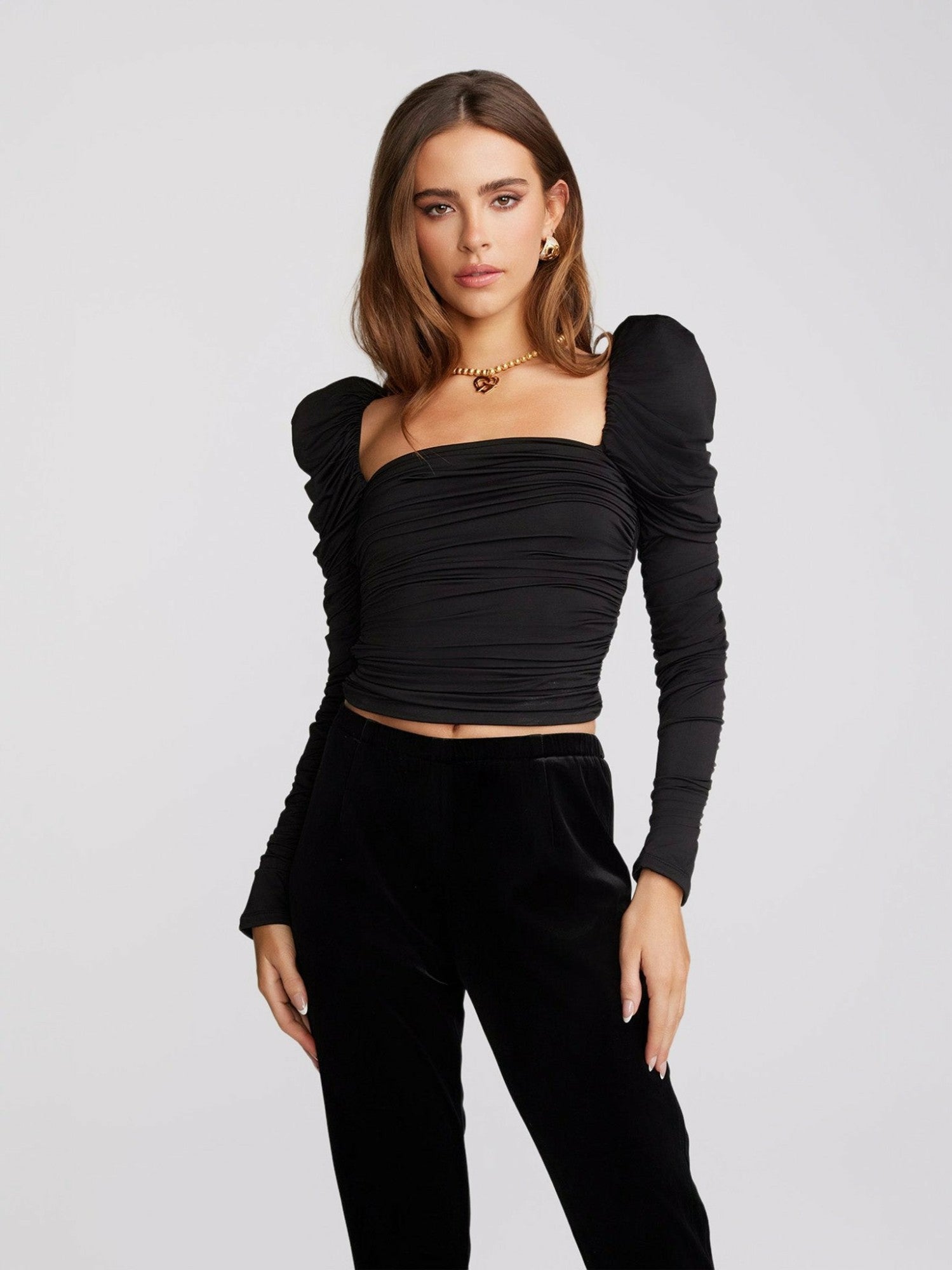 Brandy Top: Black Top for Date Night | Nana Jacqueline