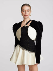 Wilma Velvet Jacket: Black Velvet Jacket for Cocktail Party | Nana Jacqueline