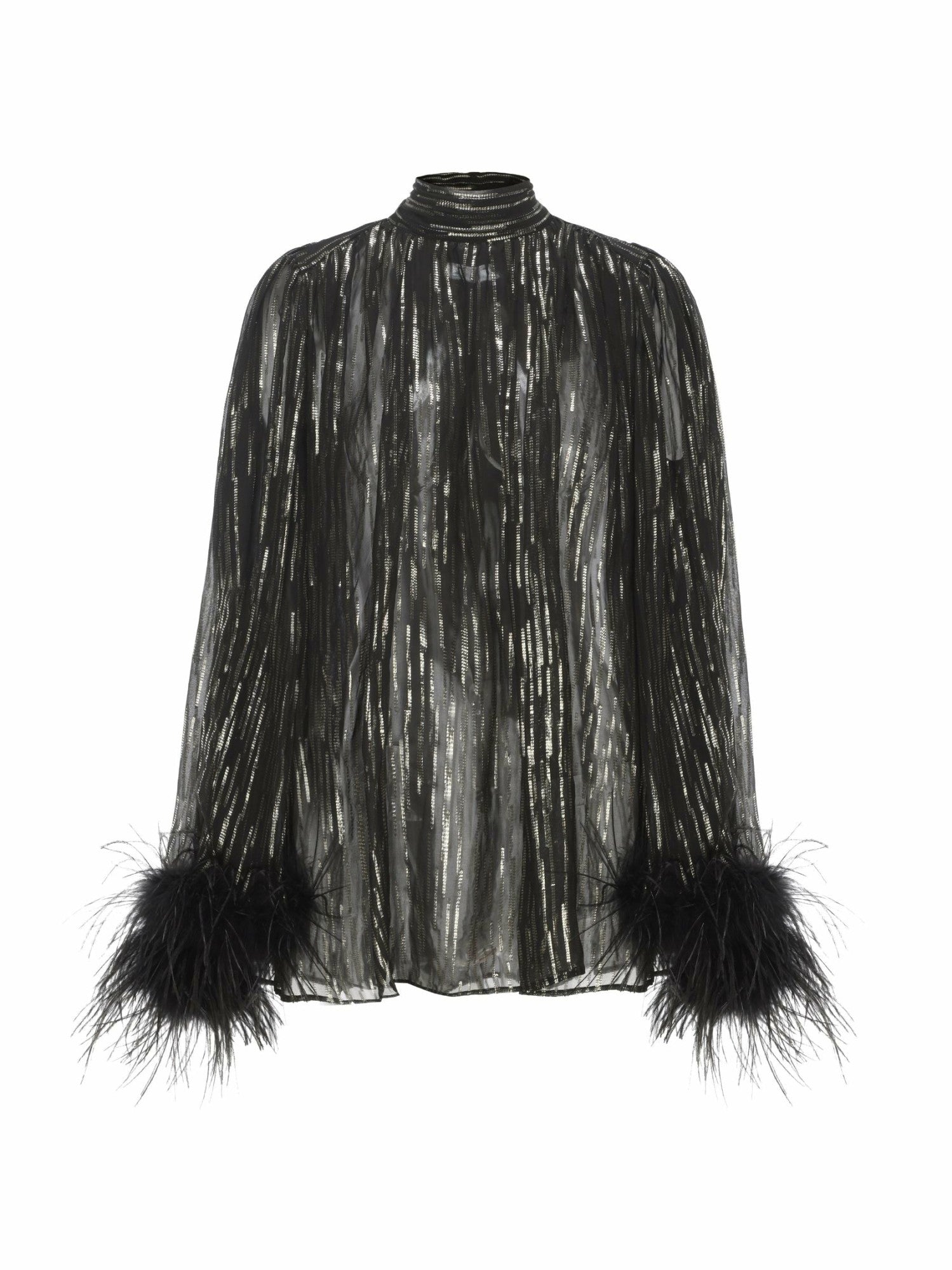 Keira Feather Top: Black Top for Girls' Night Out | Nana Jacqueline