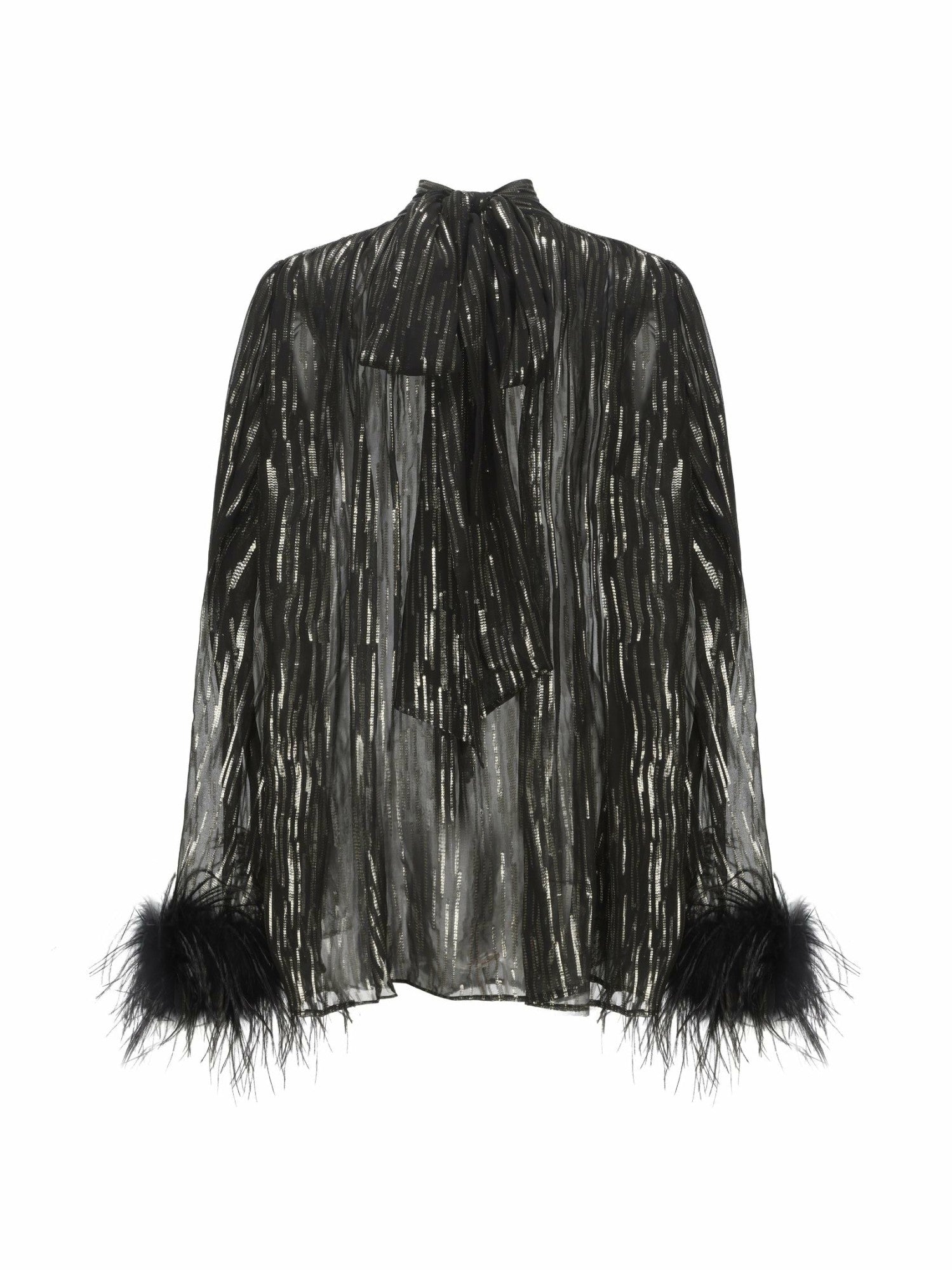 Keira Feather Top: Black Top for Girls' Night Out | Nana Jacqueline