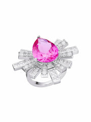 Keira Ring: Pink Ring for Cocktail Party | Nana Jacqueline