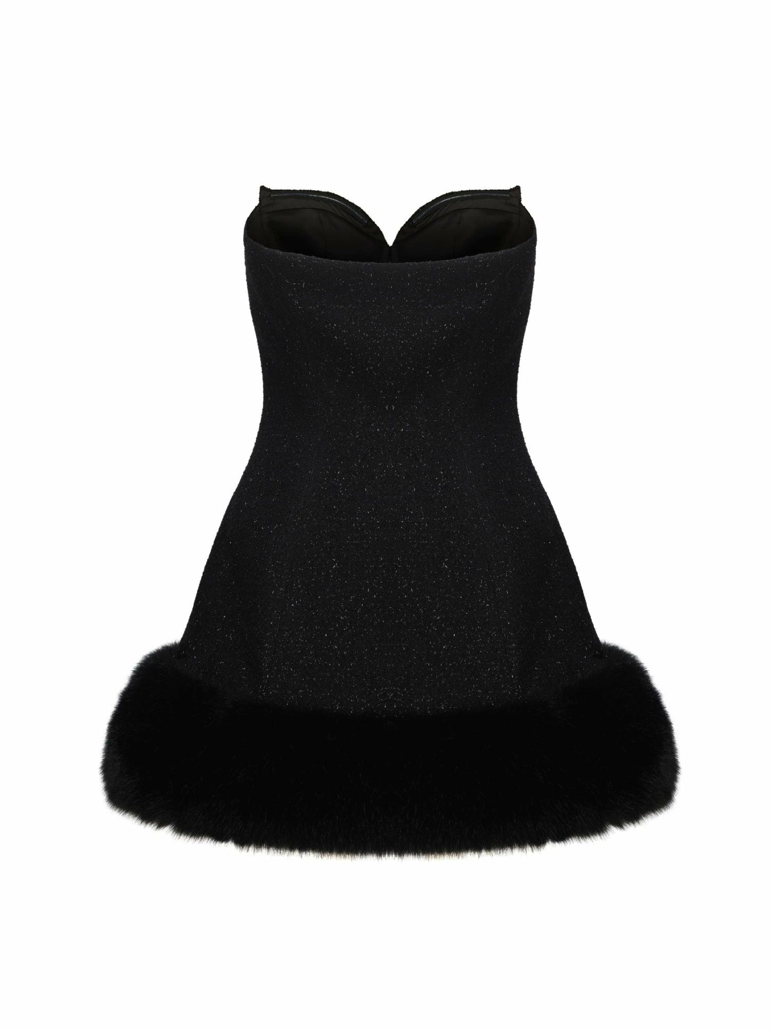 Alexandra Fur Top: Black Mini Dress for Cocktail Party | Nana Jacqueline